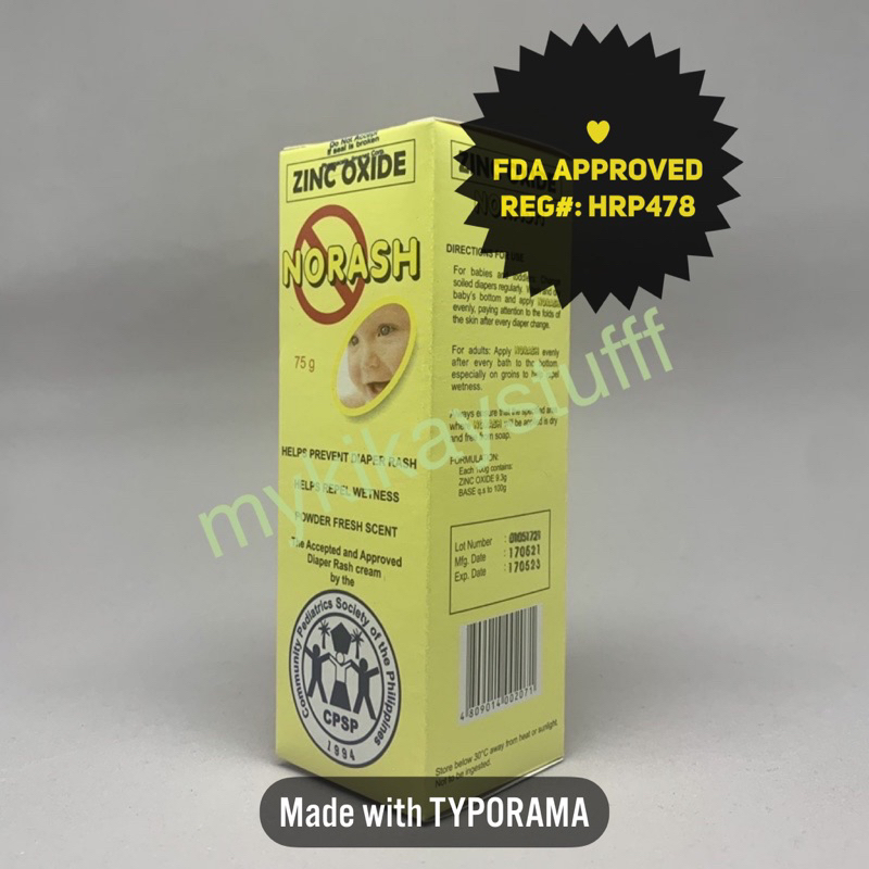 NoRash 75g (Zinc Oxide) Cream | Shopee Philippines