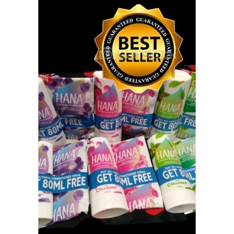 FLASH SALE !!! HANA CONDITIONER with Collagen 180ml + FREE 5 Sachets