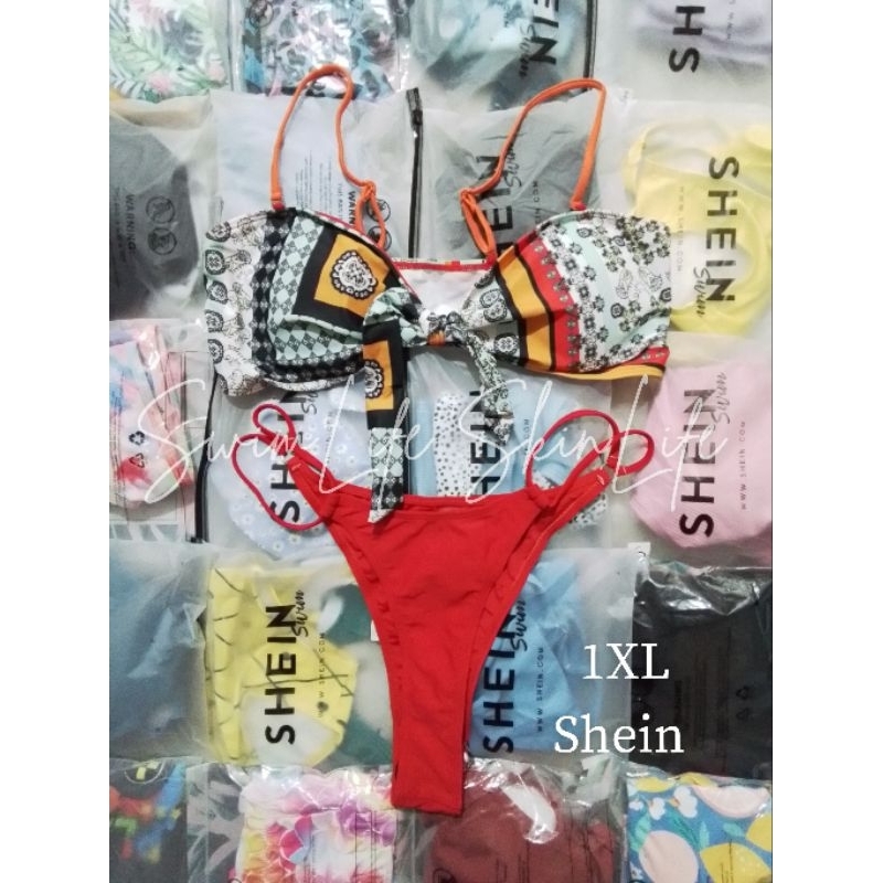 Sexy Plus Size Curve Two Piece Swimsuit Swimwear 1xl Shopee Philippines