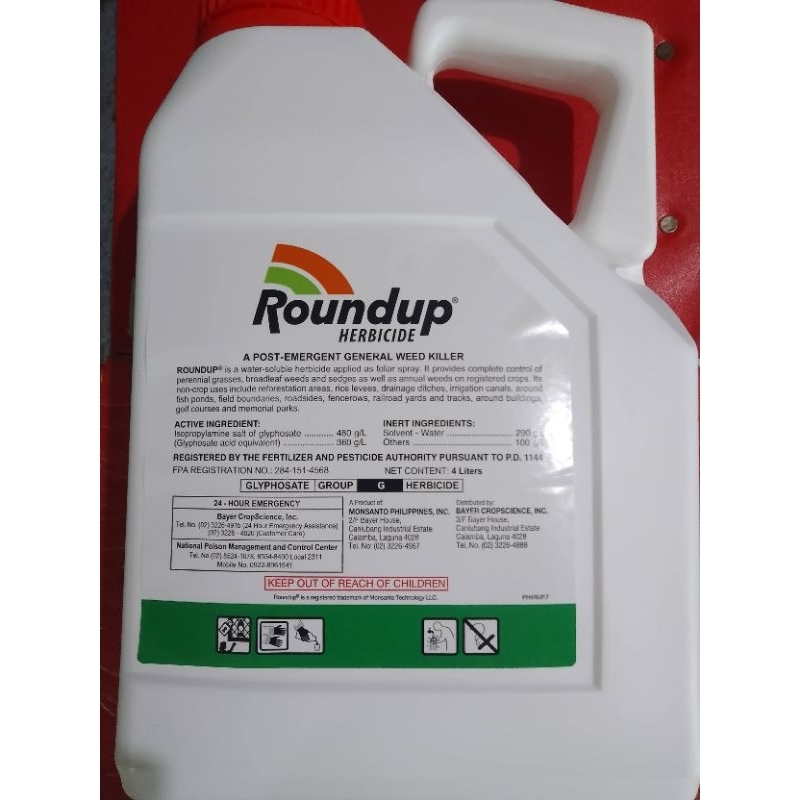 ROUND UP HERBICIDE A POST EMERGENT WEED KILLER (1 GALLON) Shopee