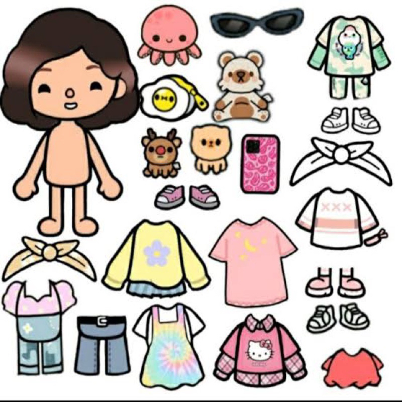 Toca Paper Doll laminated. | Shopee Philippines