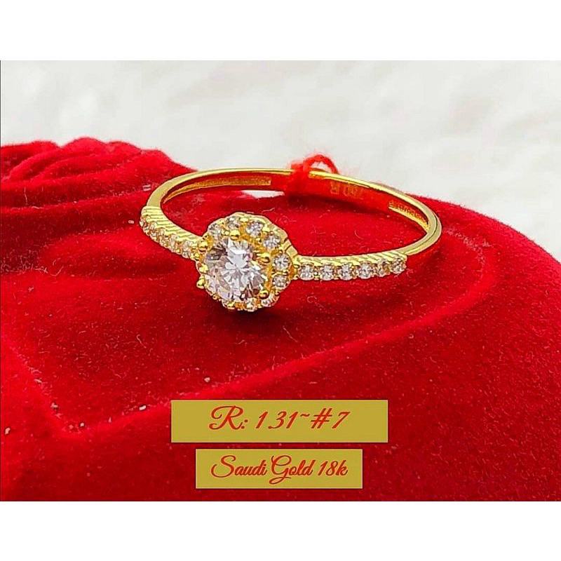 18K Saudi Gold Engagement Ring | Shopee Philippines