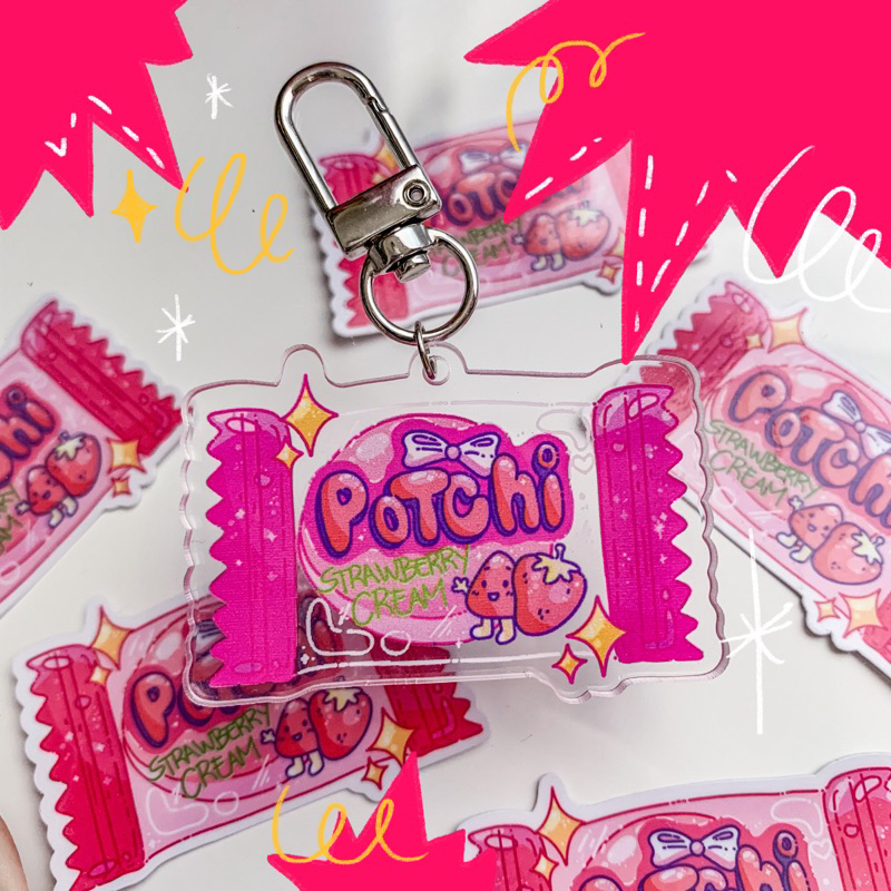 Pabili Po! Nostalgic Candy Acrylic Charm - White Rabbit, Hany, Chocnut ...