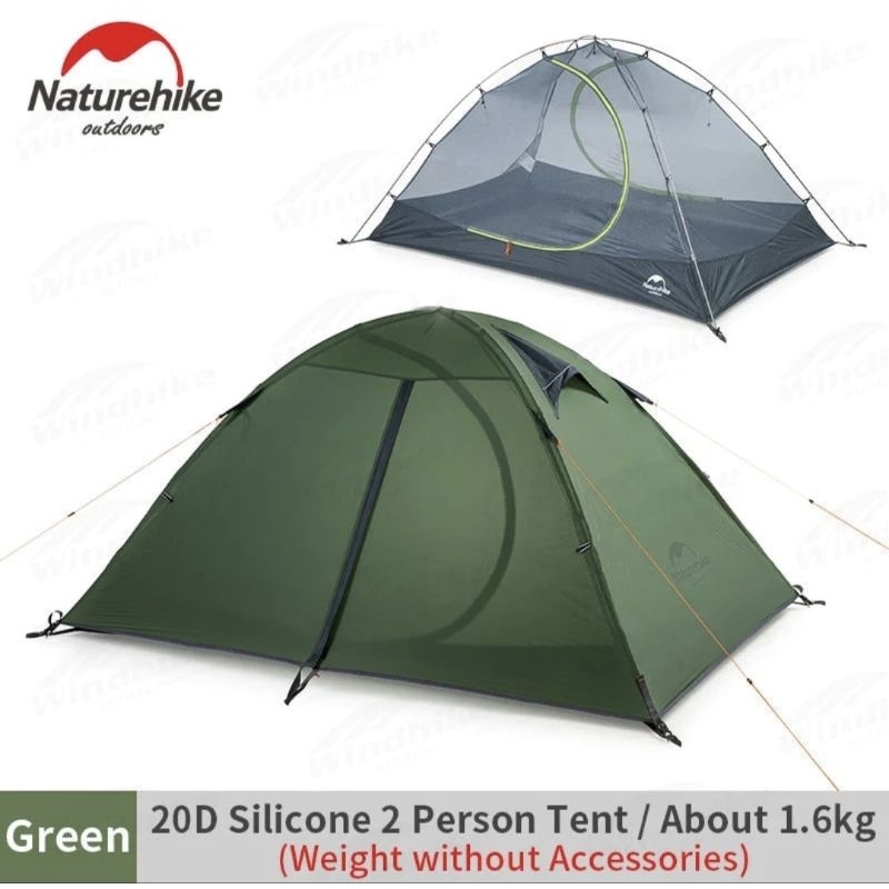 Naturehike 20D Ultralight Travel Tent - 2-Person Waterproof Camping Shelter
