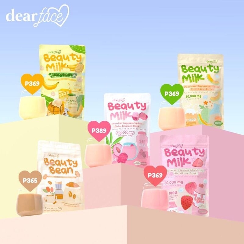BEAUTY MILK COLLAGEN DRINK MELONA, LYCHEE & STRAWBERRY FLAVORED BY DEAR