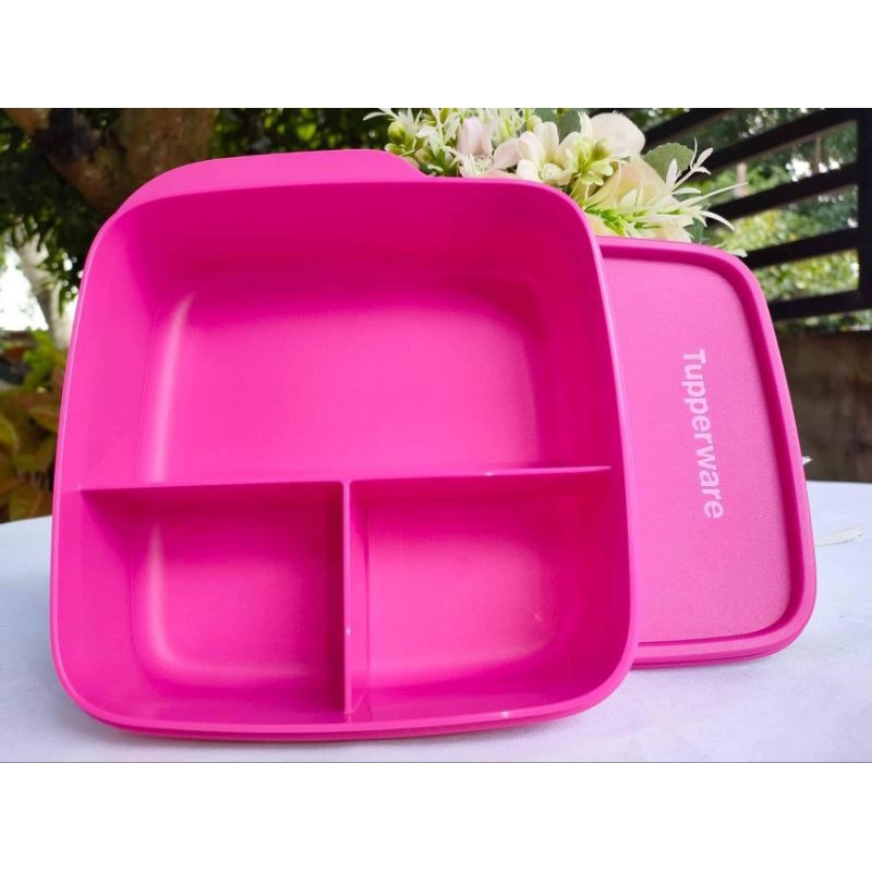 Tupperware Square Divided Lunch Box | Shopee Philippines