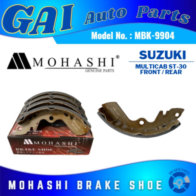 MOHASHI Brake Shoe for Suzuki Multicab ST-30 Front/Rear (MBK-9904 ...