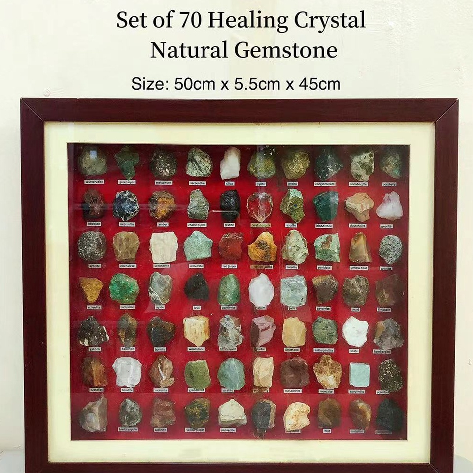 Set of 70 Healing Crystal Natural Gemstone Reiki Chakra Collection ...