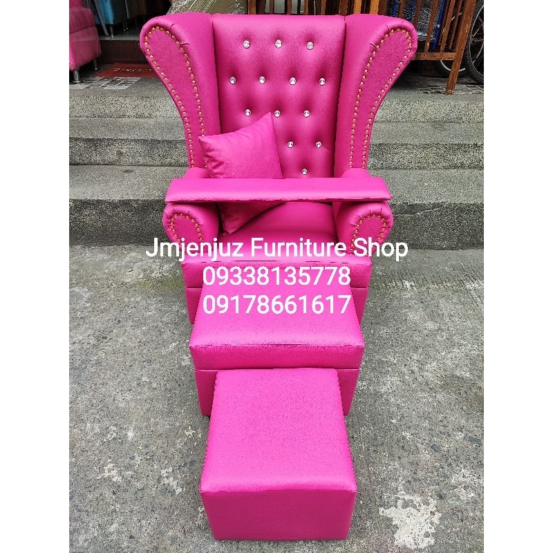 Spa Nail Salon Chair Princess standard stools with front armrest