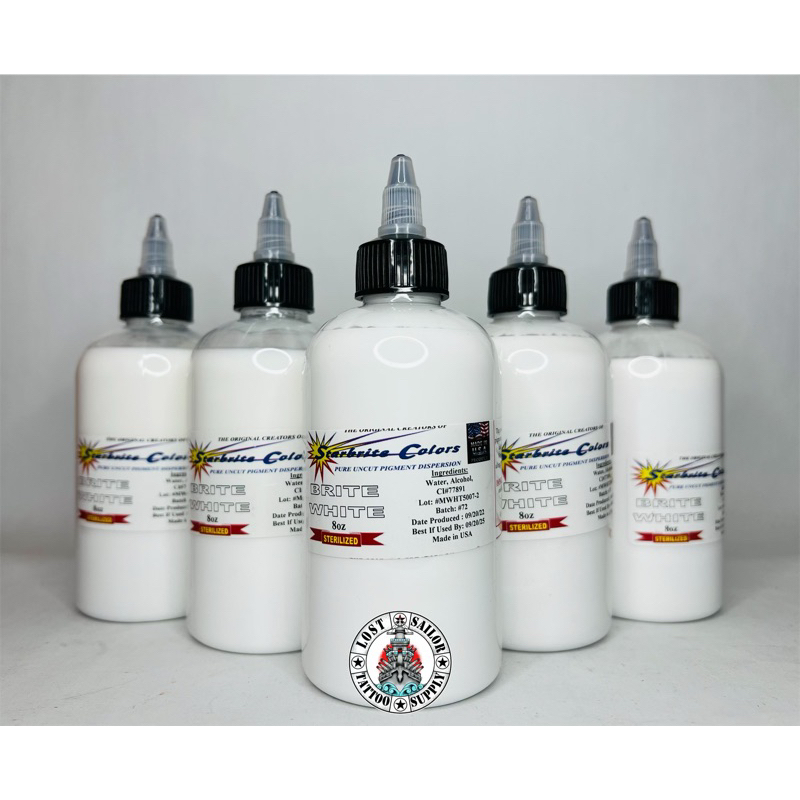 Original Starbrite Colors Tattoo Inks Brite White 8oz (240ml) Shopee