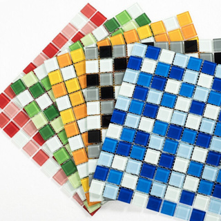300pcs 1x1cm Mosaic Tiles Glass Mosaic Tiles for Crafts Bulk