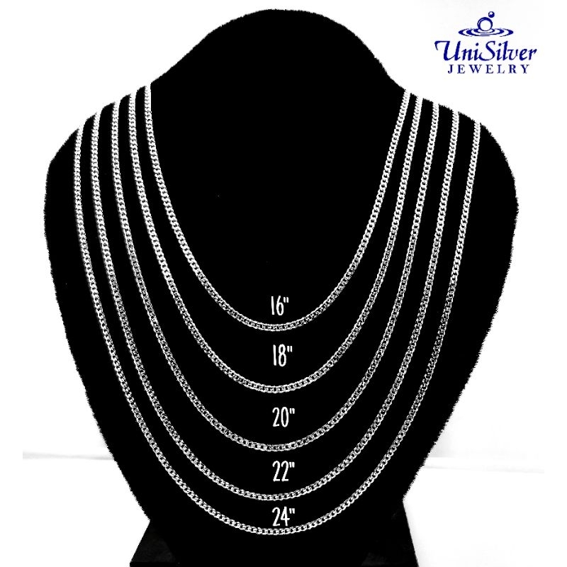 Unisilver 925 Sterling Silver Lady's Necklace (LN385) | Shopee Philippines