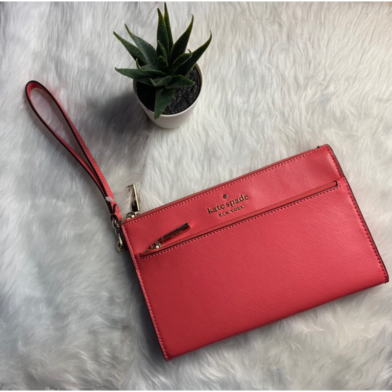 Kate spade red wristlet hot sale