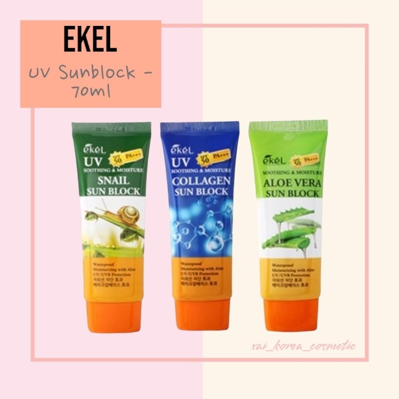 EKEL Soothing & Moisture Sun Block SPF 50 PA+++ [70ml] | Shopee Philippines