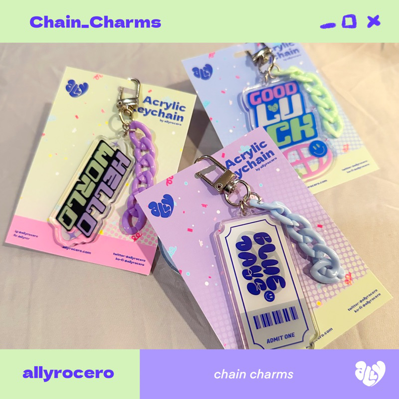 ALLYRCR NEW!! Original Pastel Chain Charms Shopee Philippines