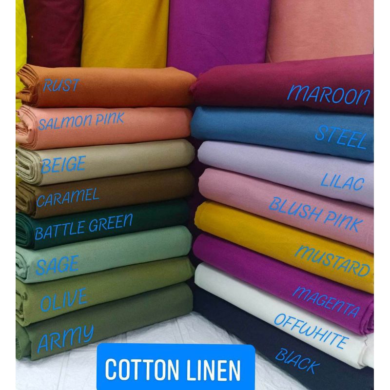 COTTON LINEN LIGHT WEIGHT 60 WIDTH(OFFWHITE 60 & 45 WIDTH) | Shopee ...