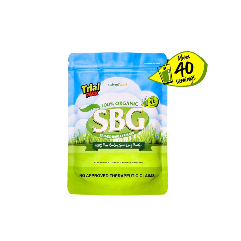 Salveo Barley Grass Powder in Trial Pack, 80grams, 40servings X 2grams