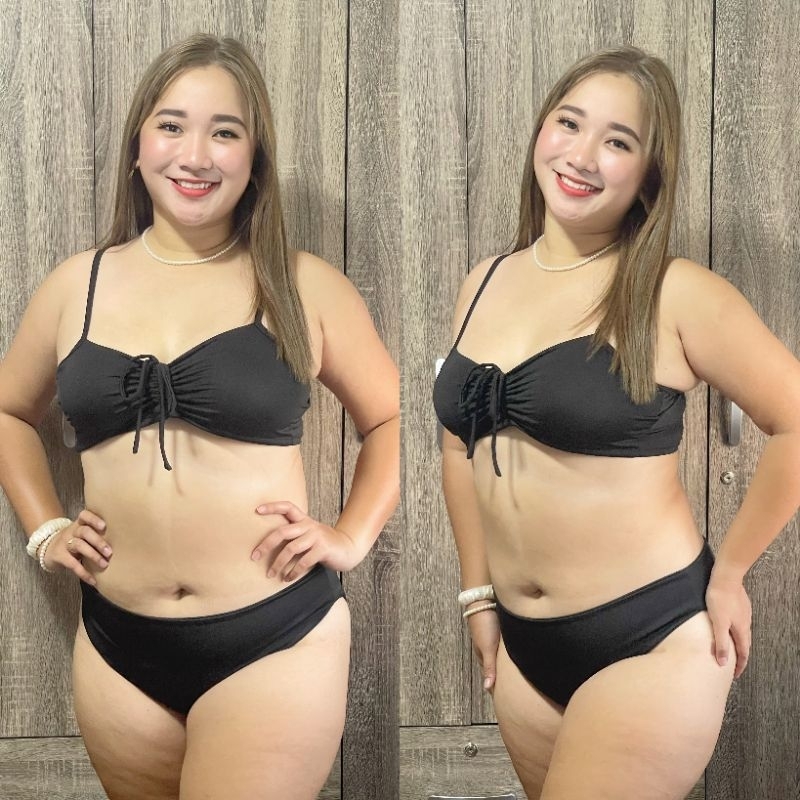 Plus Size 2 in 1 Two Piece Summer swimsuit for women twopiece bikini swimwear beachwear1 Shopee Philippines
