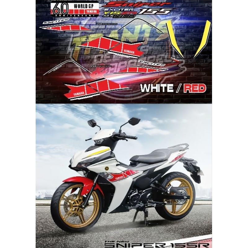 YAMAHA SNIPER 155 60TH ANNIVERSARY WORLD GP DECALS | Shopee Philippines