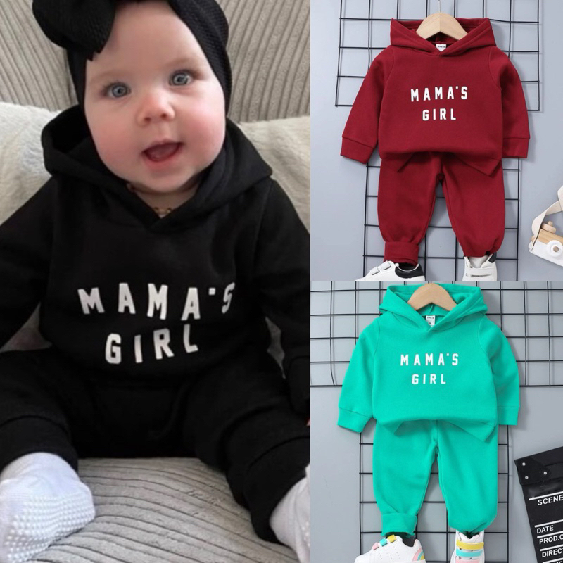 Mamas Girl Hoodie Terno 6months- 18months | Shopee Philippines