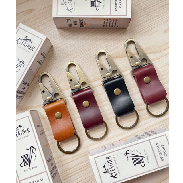 Personalized Military Keystrap (Brushed Brass Hardware) | Shopee ...