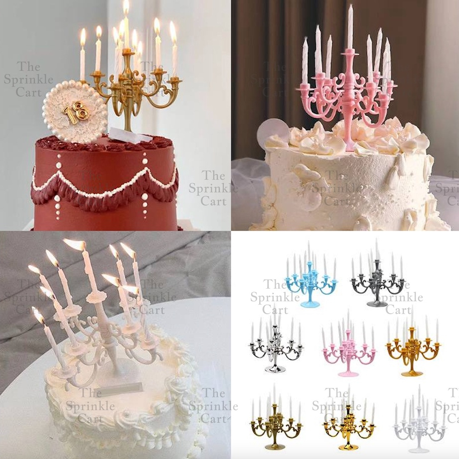 Cake Chandelier Candelabra Cake Topper with Candles Shopee Philippines