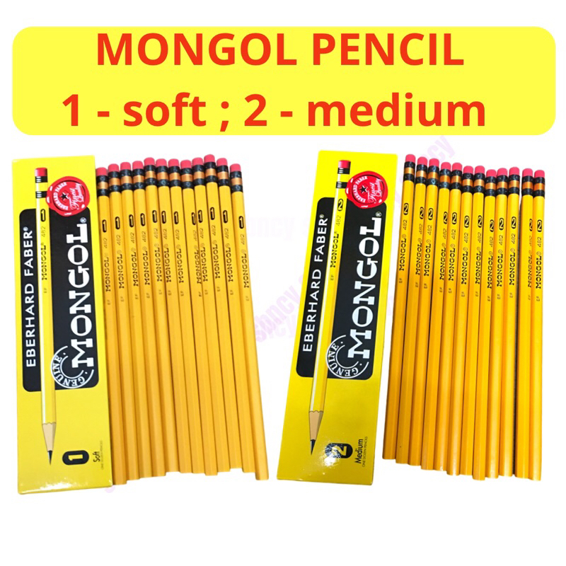 Mongol Pencil Original - No. 1 (Light), No 2 (Dark). Sold per dozen ...