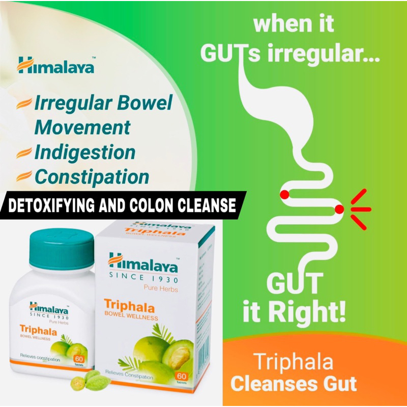 Himalaya Triphala Bowel Wellness Relieves Constipation 60 Tablets Shopee Philippines