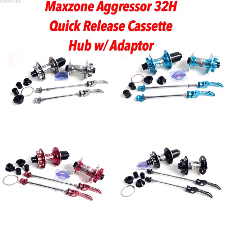 Maxzone Aggressor 32H Quick Release Cassette Hub w/ Adaptor | Shopee ...