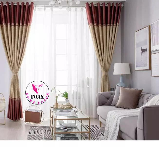 7ft 1 Panel Maroon Blackout Curtains for Bedroom Living Room Window