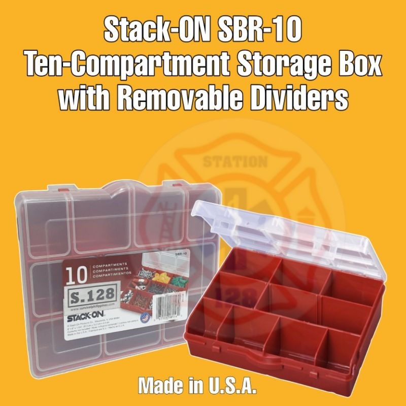 StackOn SBR10 Storage Box with Removable Dividers