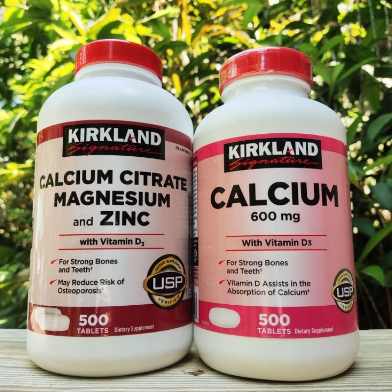 Original Kirkland Calcium 600mg w/ Vitamin D3 08/2025 Expiry from USA