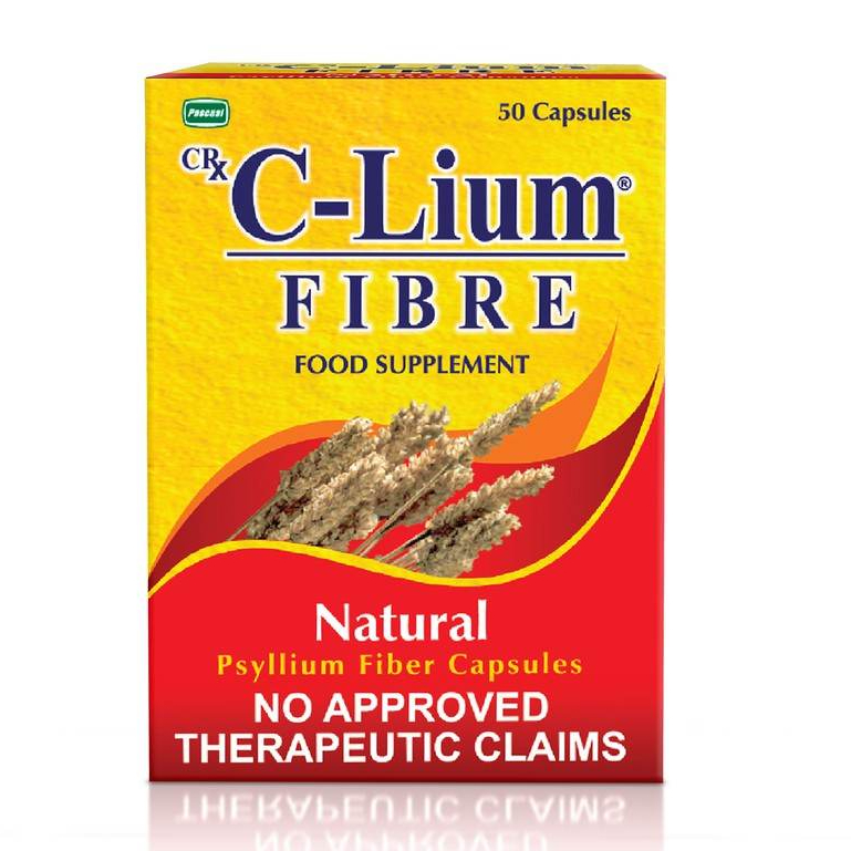 CLIUM Fibre Psyllium Fiber Food Supplement 50 Capsules Shopee