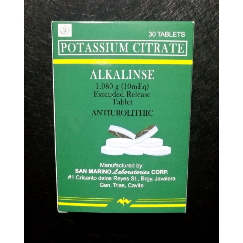 Potassium Citrate 30 tablets Shopee Philippines