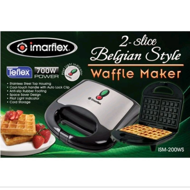 Imarflex 2 Slice Belgian Waffle Maker Shopee Philippines