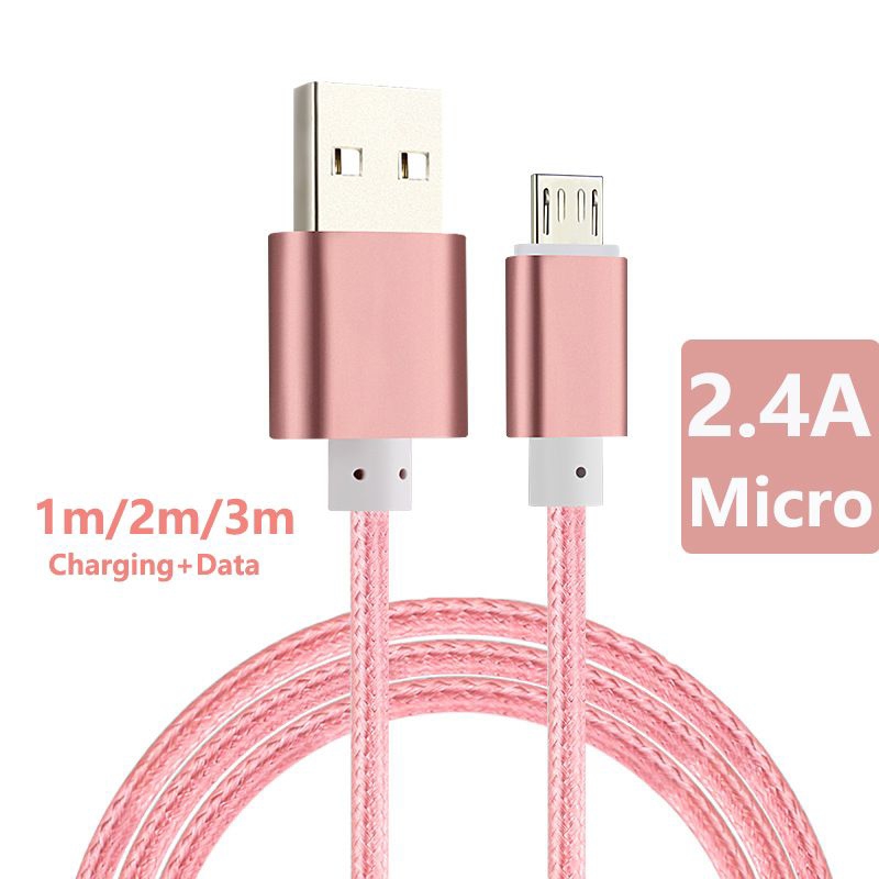 IWill Braided Micro USB Charging Cable – Gold – For Kindle, Samsung, LG & More