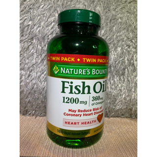 Nature's Bounty Fish Oil 1200 mg Rapid Release Liquid Softgels Twinpack