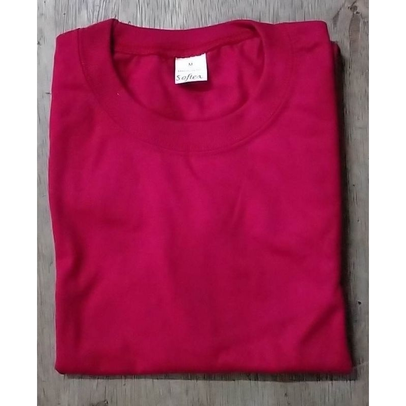 Softex T-shirt Black and Red Plain Round Neck for Adult | Shopee ...