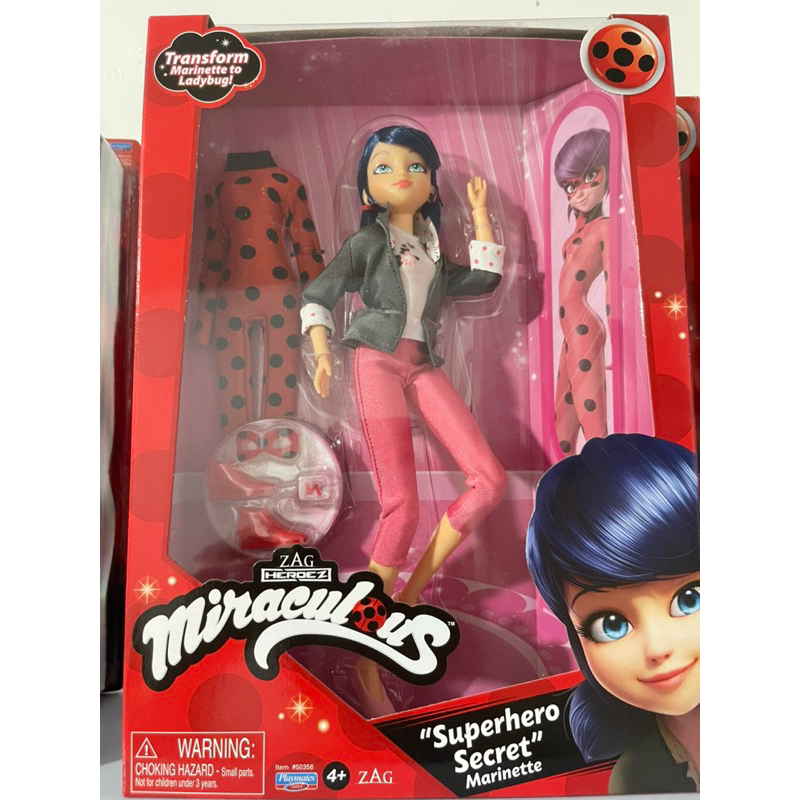 Miraculous Super Secret Marinette with Ladybug Outfit Doll Playset, 7 ...