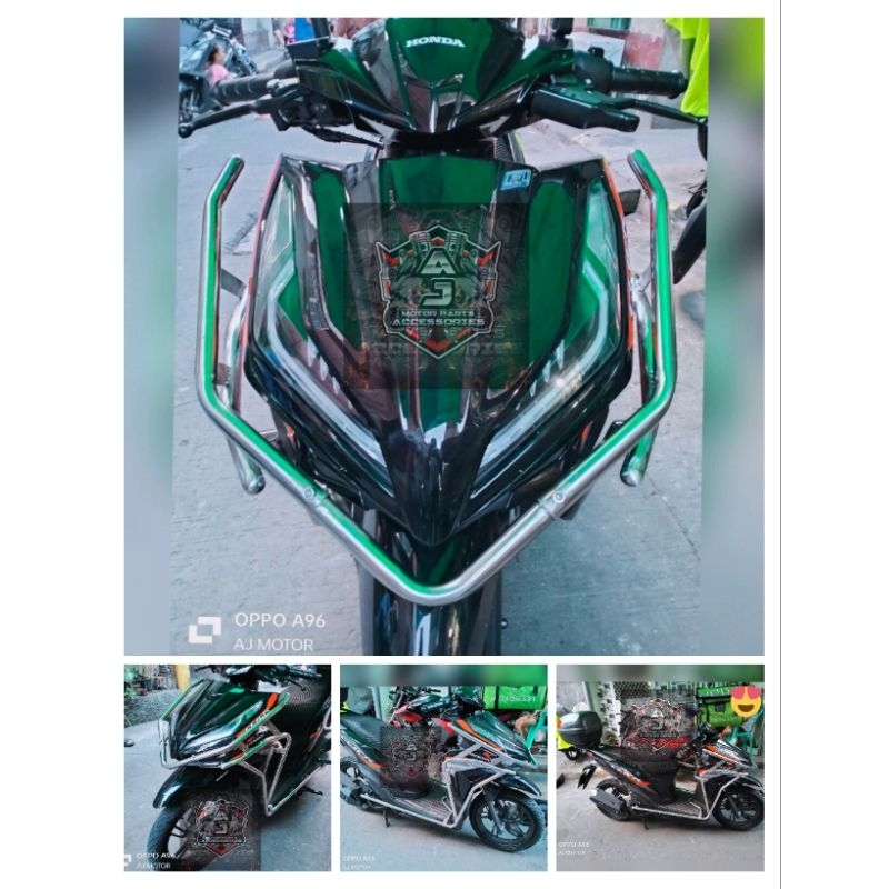 HONDA CLICK V1-V2-V3 CRASH GUARD STAINLESS BRACKET 304 | Shopee Philippines