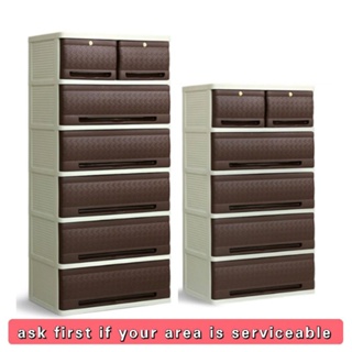 Diamond Closet Cabinet with 2 Big Drawer - Jolly Plastic