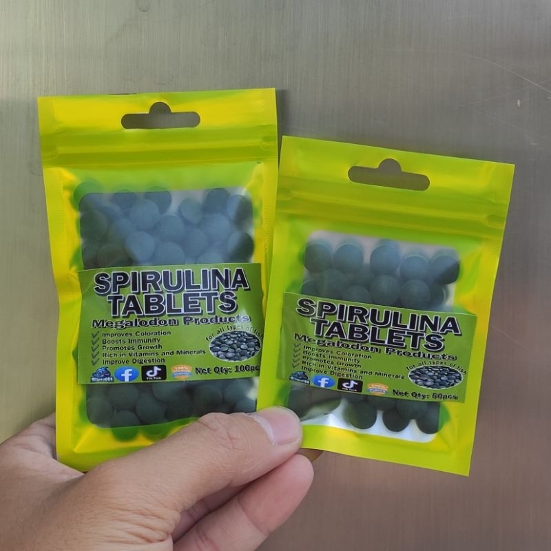 spirulina tablets for fish (improve coloration and digestion) Shopee