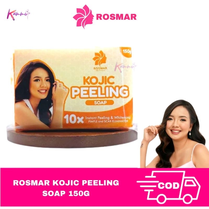 Rosmar Kojic Peeling Soap 150g 10x Instant Whitening Pimple And Scar