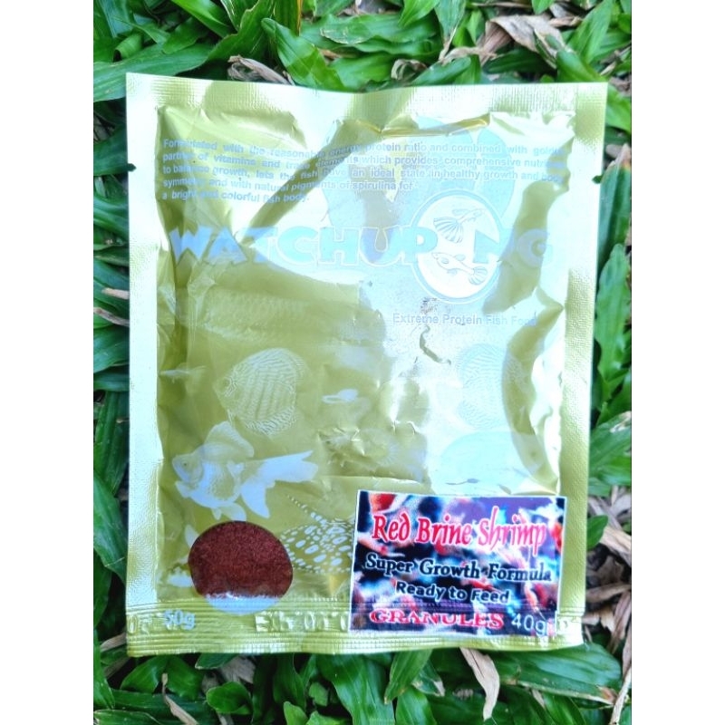 Wachupong Red Brine Shrimp Granules 40g | Shopee Philippines