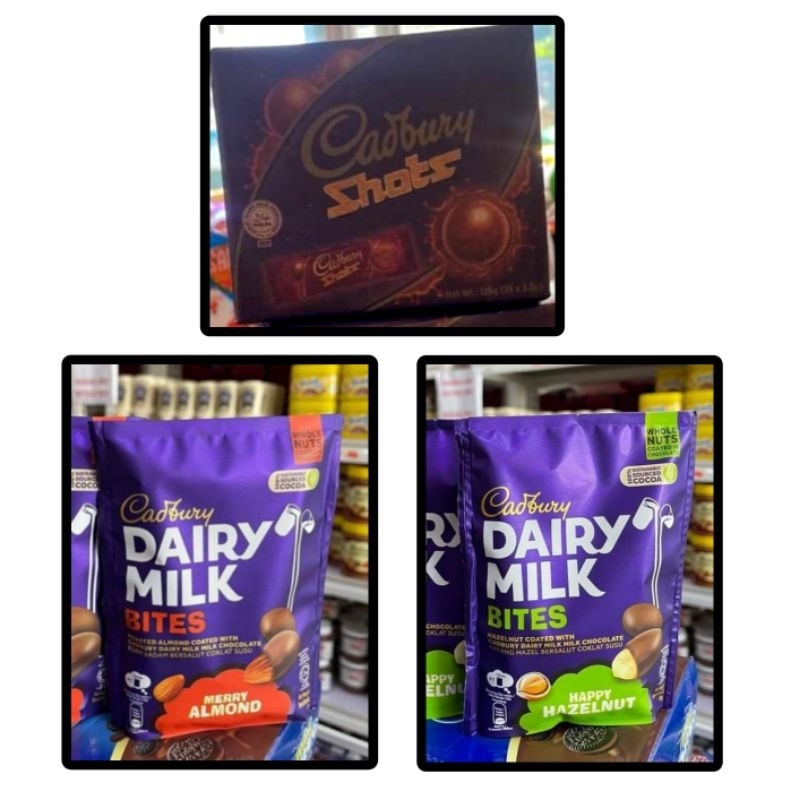 Cadbury Dairy Milk Bites 50g Cadbury Shots 3.6g x 35's Shopee
