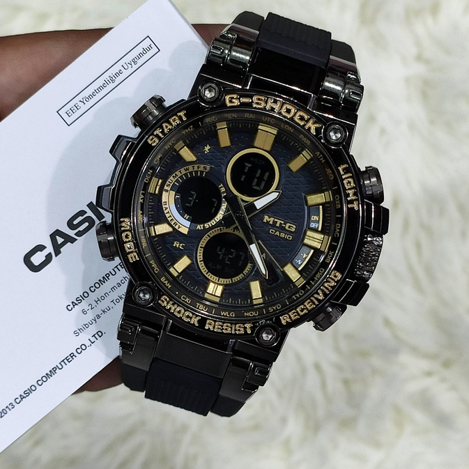 G Shock MTGB1000 MTGB1000 DualTime Navy Military ActualPic Action