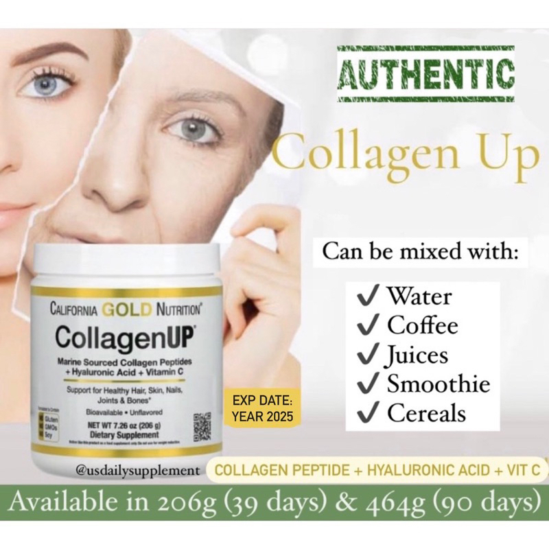[ONHAND] Collagen Up - California Gold + Hyaluronic Acid + Vitamin C ...