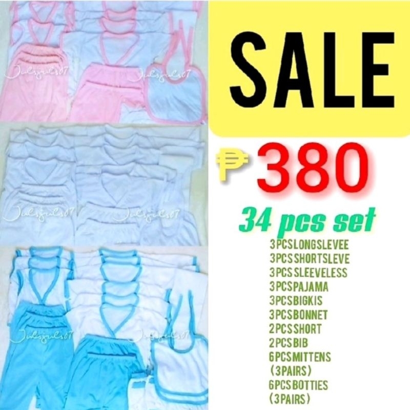 COMPLETE SET 34 pcs Newborn Clothes Infantware Baby¹¹ Clothes Sulit