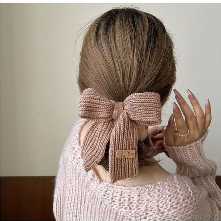 Plush Head Rope Bow Knot Hair Band Hair Rope Rubber Band Hair Band ...