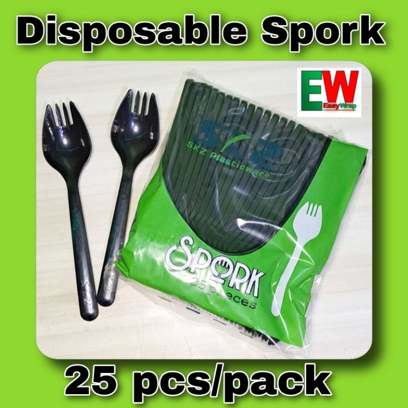 (10packs) 25 pcs/pack Disposable Spork 6